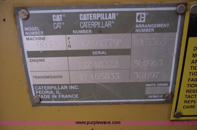 image for item 5577 1993 Caterpillar 963 track loader