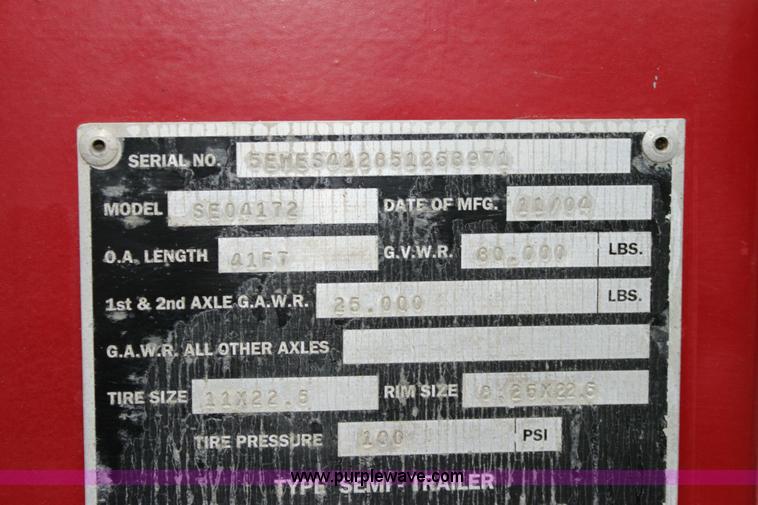 image for item 6353 2005 Steco 41' tandem axle ejection trailer