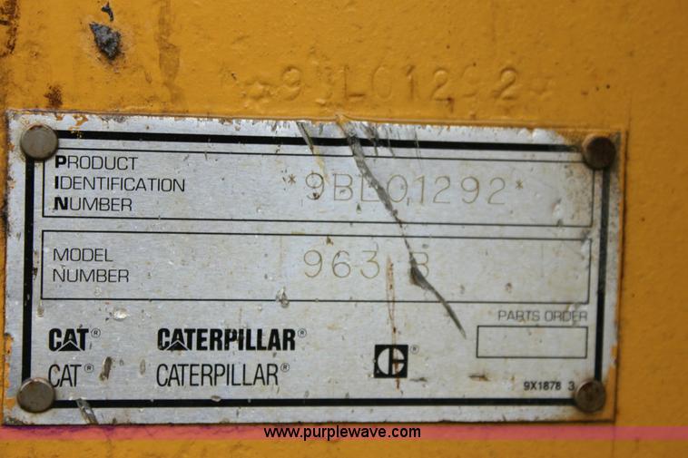 image for item 6363 Caterpillar 963B track loader