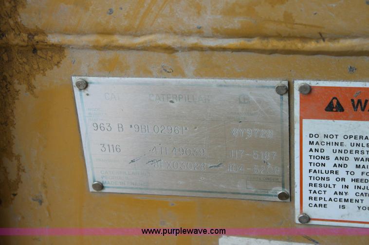 image for item 6364 1998 Caterpillar 963B track loader