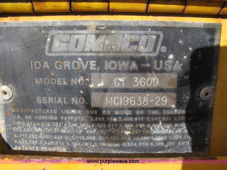 image for item 8020 Gomaco GT3600 curb machine