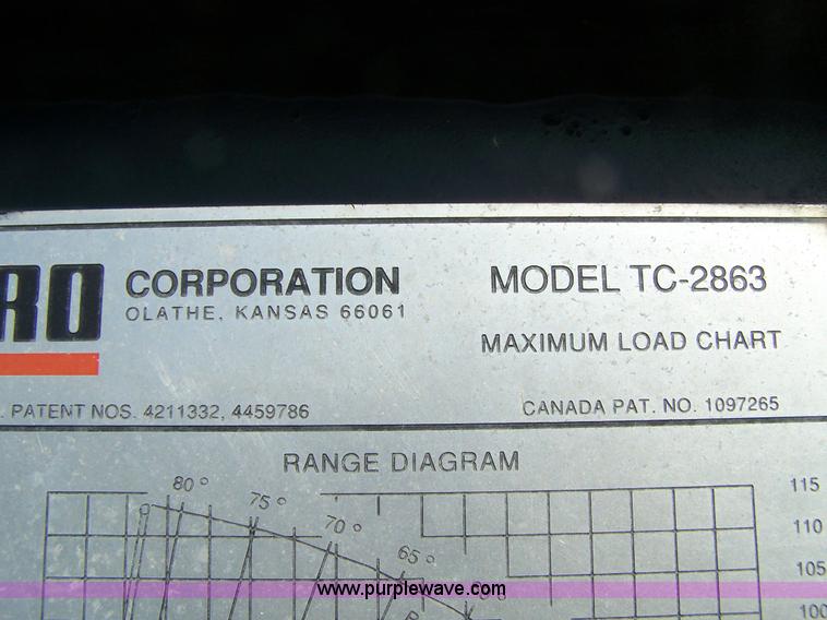 image for item 8083 1984 Ford LT8000 semi truck with Terex RO boom