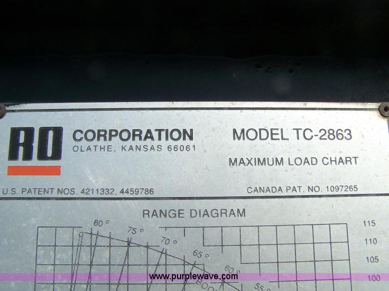 image for item 8083 1984 Ford LT8000 semi truck with Terex RO boom