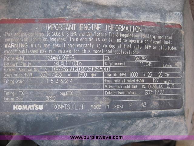 image for item 9551 2006 Komatsu PC400LC-7E0 excavator