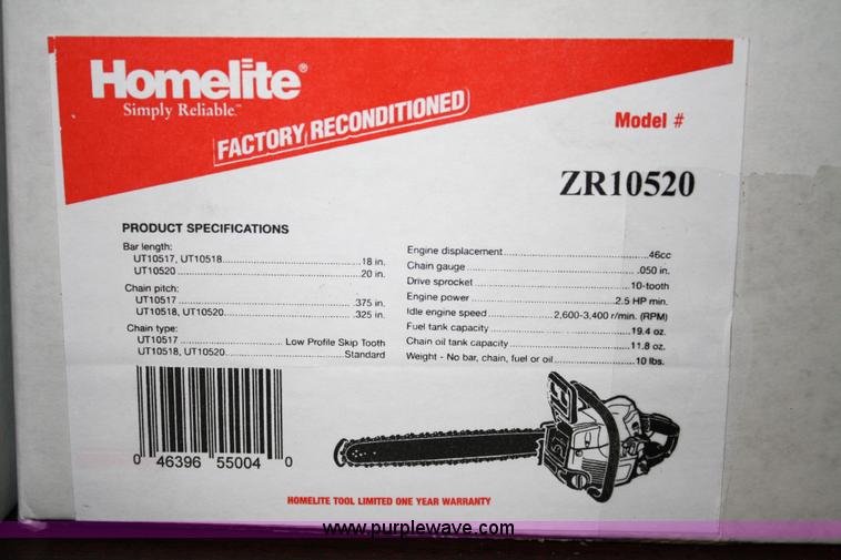 image for item 4646 (5) Homelite 20" chainsaws