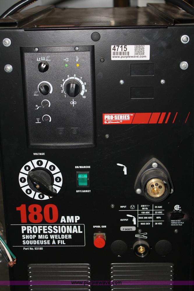 image for item 4715 Schumacher Professional Shop Pro Series *180amp mig welder