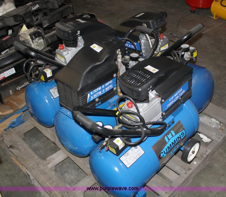 image for item 4765 (4) Cummins 2hp 13 gallon air compressors
