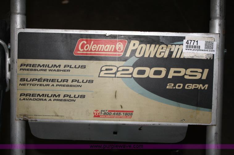 image for item 4771 Coleman Powermate pressure washer