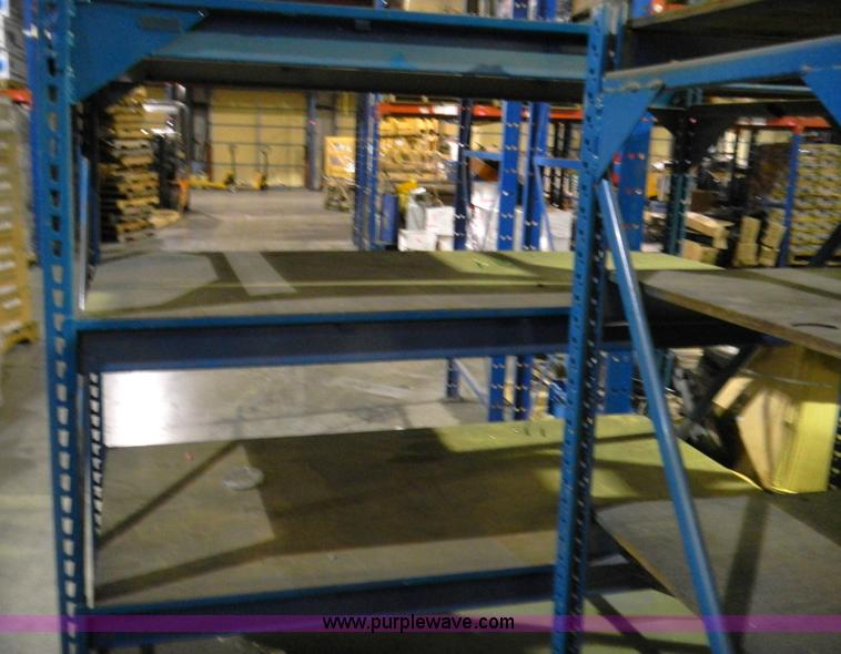 image for item 4867 (3) heavy duty wheeled shelving units