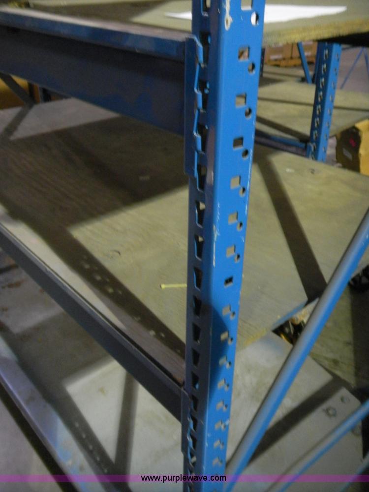 image for item 4867 (3) heavy duty wheeled shelving units