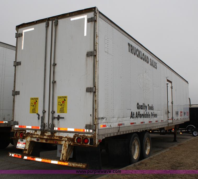 image for item 4984 1994 Stoughton van trailer with shelving and lighting