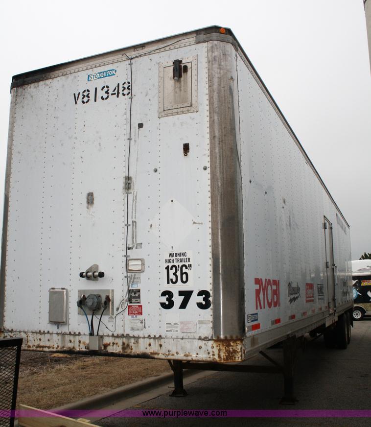 image for item 4984 1994 Stoughton van trailer with shelving and lighting