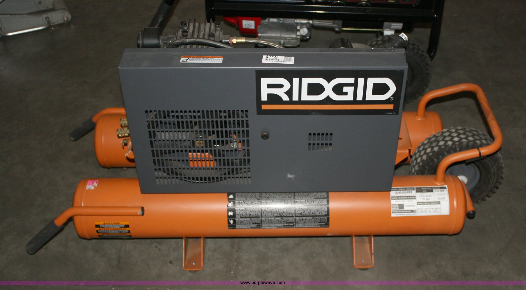 Ridgid electric wheelbarrow air compressor in Spring Hill, KS Item