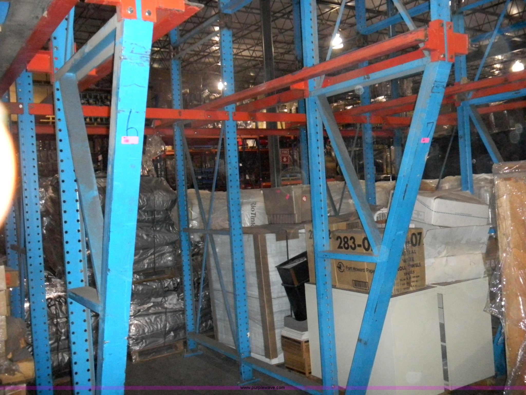 (8) rows of pallet racking in Spring Hill, KS | Item 4993 sold | Purple ...