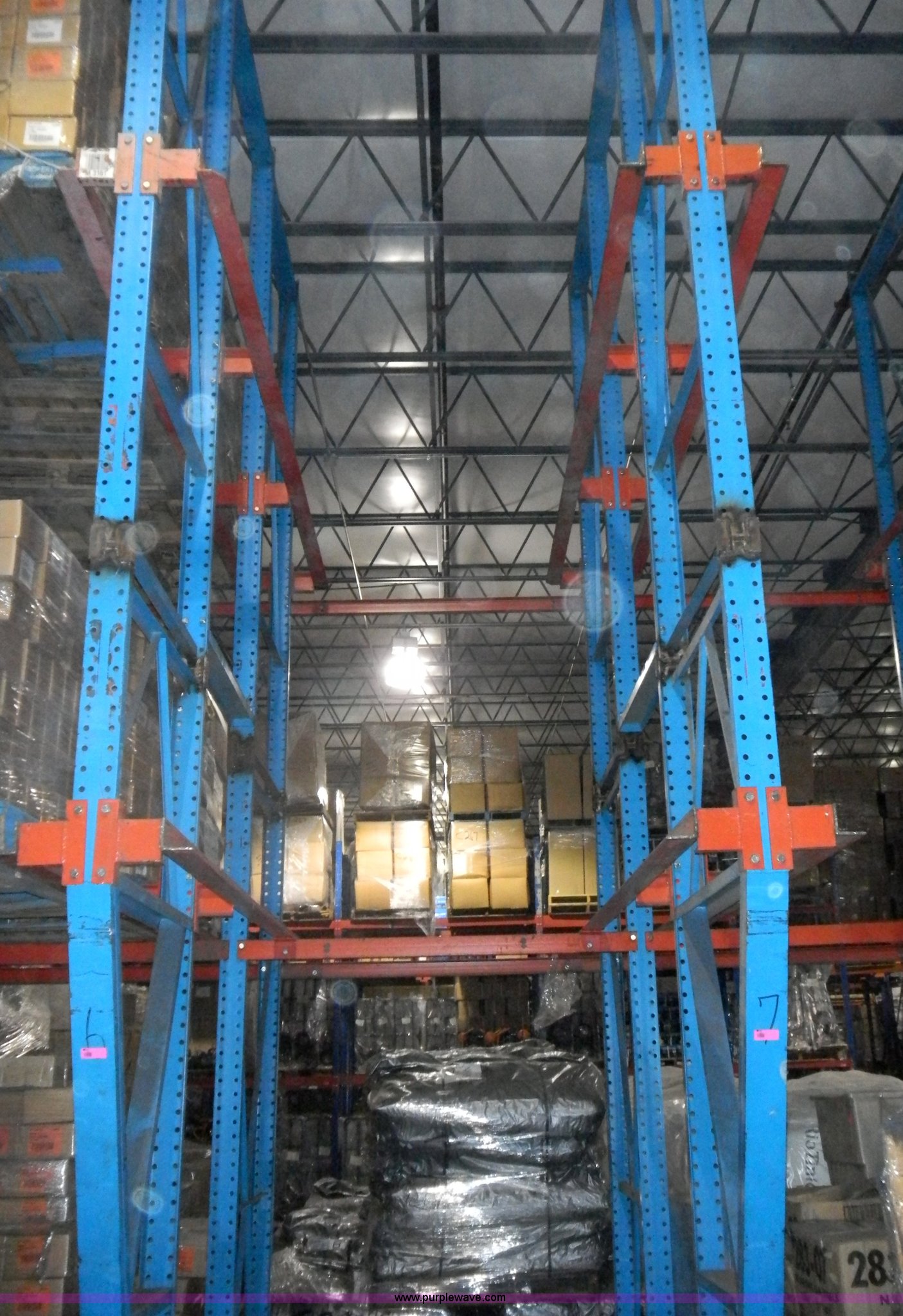 (8) rows of pallet racking in Spring Hill, KS | Item 4993 sold | Purple ...