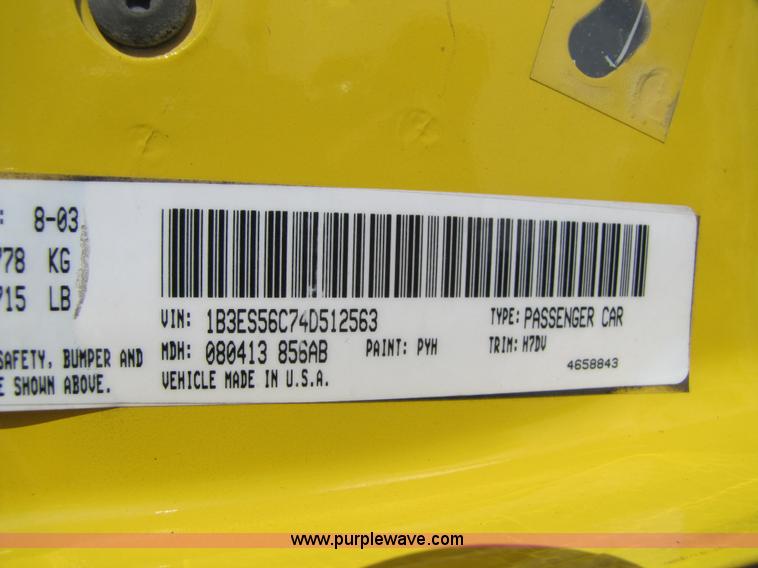 image for item 5129 2004 Dodge Neon SXT