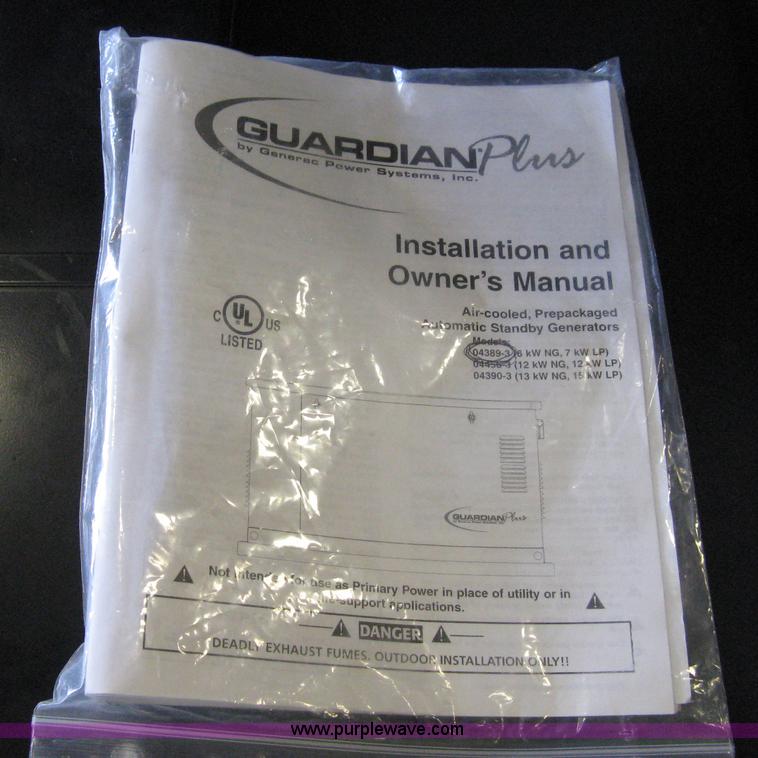 image for item 8095 Generac Power Systems Guardian Plus residential generator