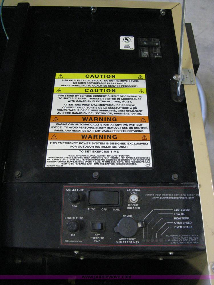 image for item 8095 Generac Power Systems Guardian Plus residential generator