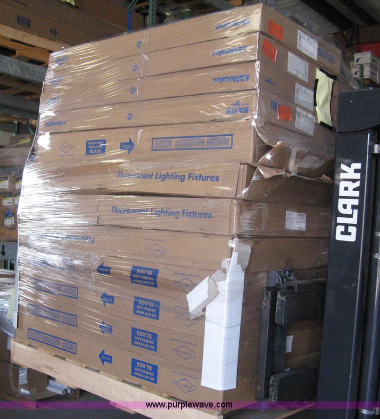image for item 8097 (8) pallets of assorted light fixtures and lamps/bulbs