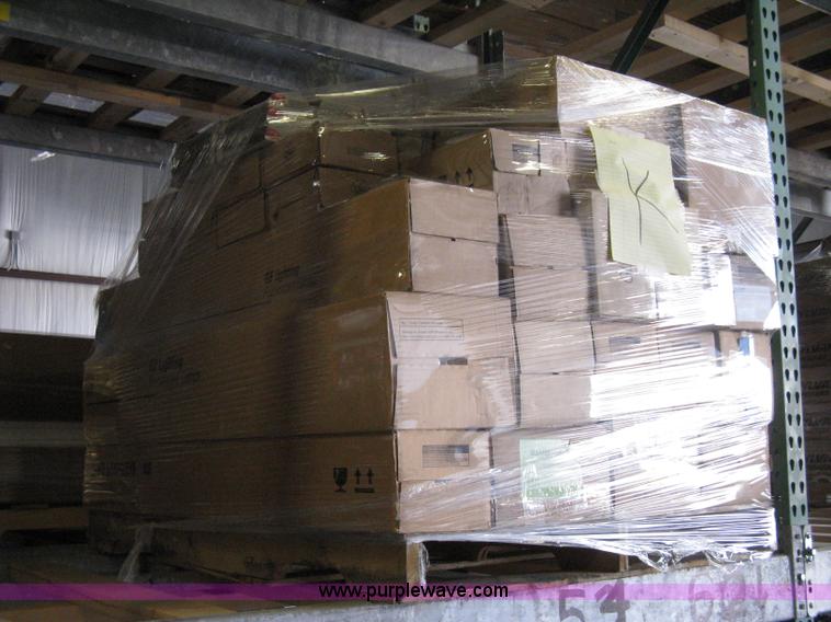 image for item 8097 (8) pallets of assorted light fixtures and lamps/bulbs