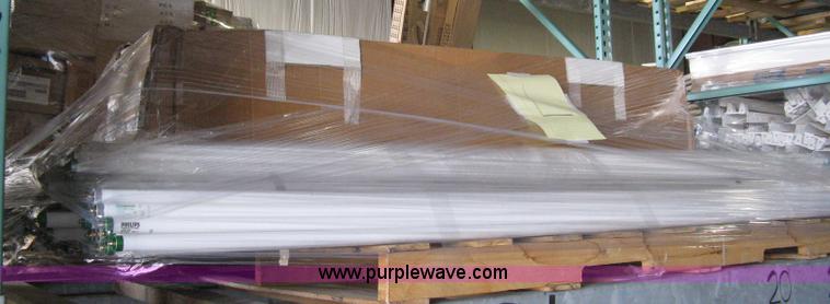 image for item 8097 (8) pallets of assorted light fixtures and lamps/bulbs