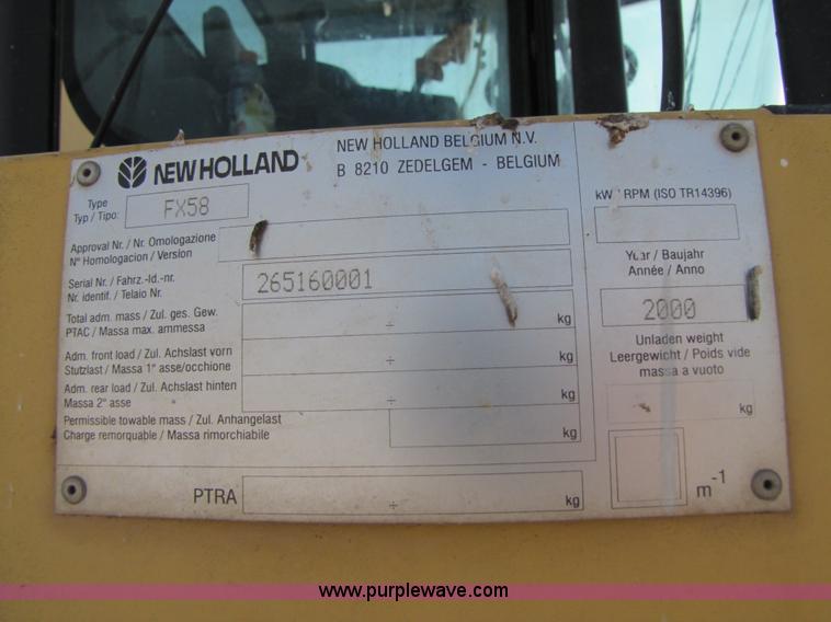 image for item 1020 2000 New Holland FX58 forage chopper