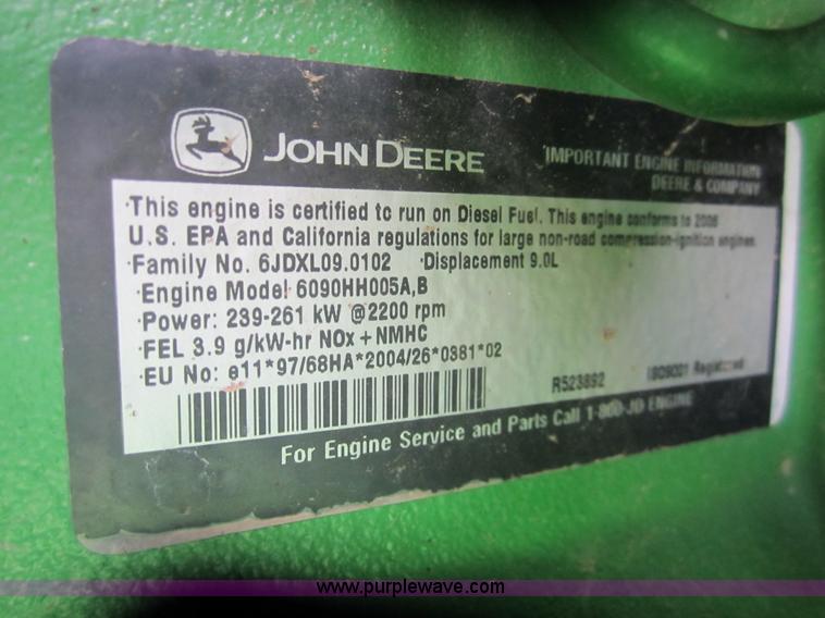image for item 3011 2006 John Deere 9760 STS combine