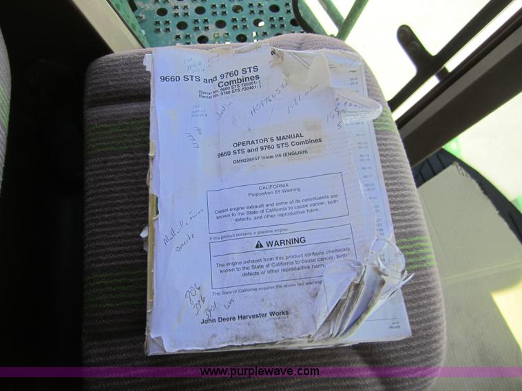 image for item 3013 2006 John Deere 9760 STS RWA combine