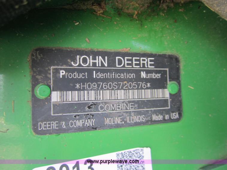 image for item 3013 2006 John Deere 9760 STS RWA combine