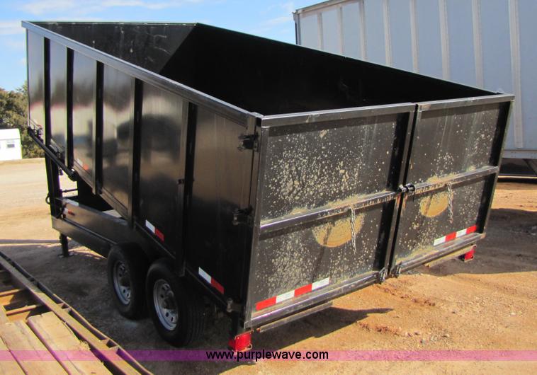 image for item 3505 2008 Texas Pride 16' end dump goose neck trailer