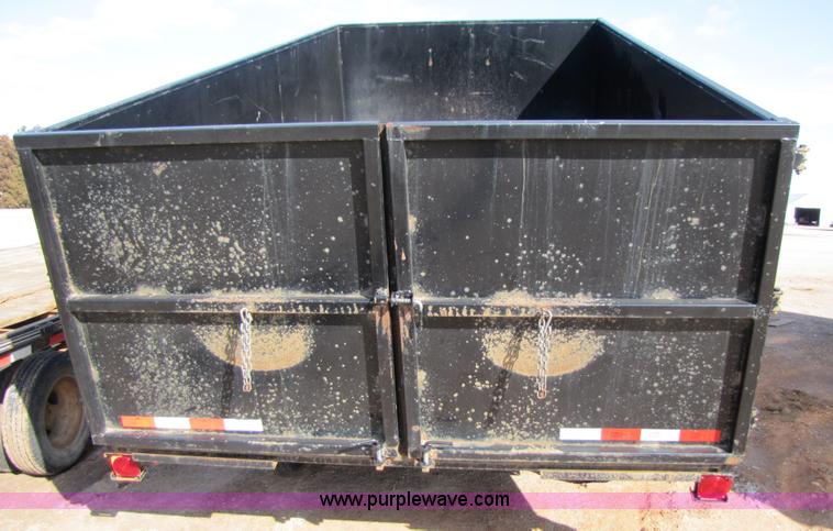 image for item 3505 2008 Texas Pride 16' end dump goose neck trailer