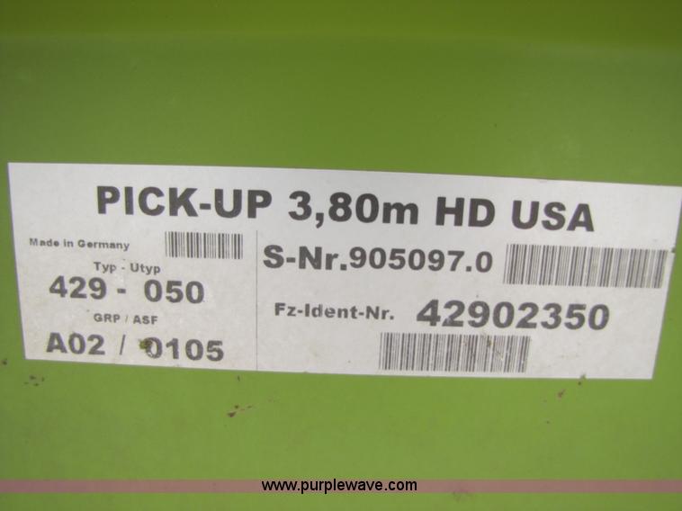 image for item 3517 Claas PU 380HD pick up forage head