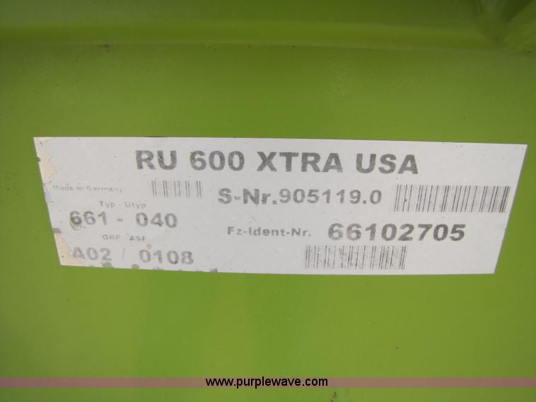 image for item 3518 2008 Claas RU600 XTRA rotary harvesting forage head