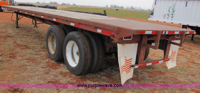 image for item 3554 1978 Aztec 48' flatbed semi trailer