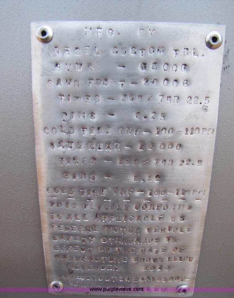 image for item 3555 2011 Rebel 34' double hopper grain trailer