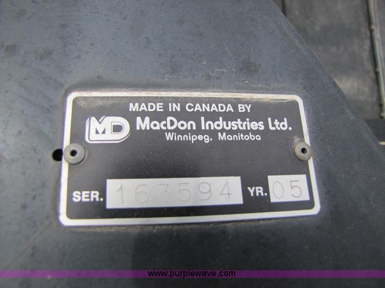 image for item 4247 2005 Mac Don 963 36' draper head