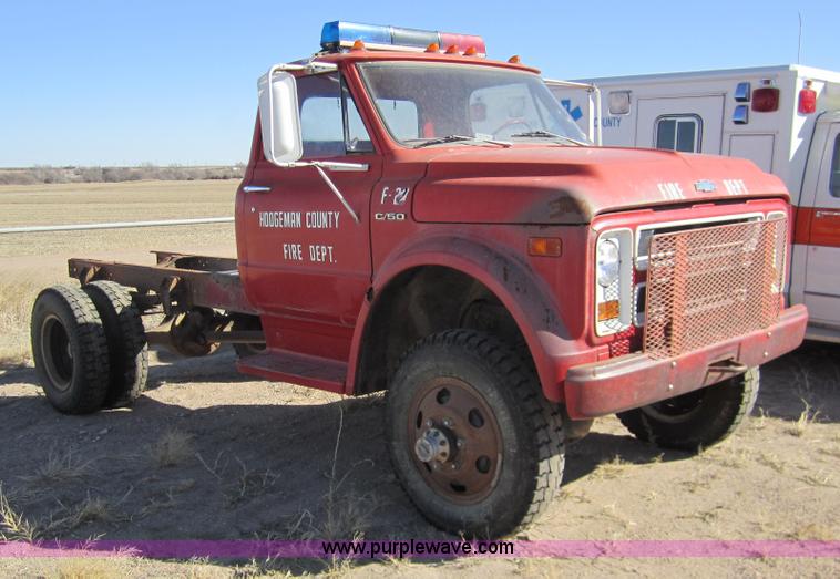 image for item 3435 1971 Chevrolet C50 truck cab and chassis