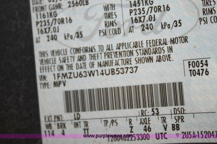 image for item 6343 2004 Ford Explorer XLT SUV