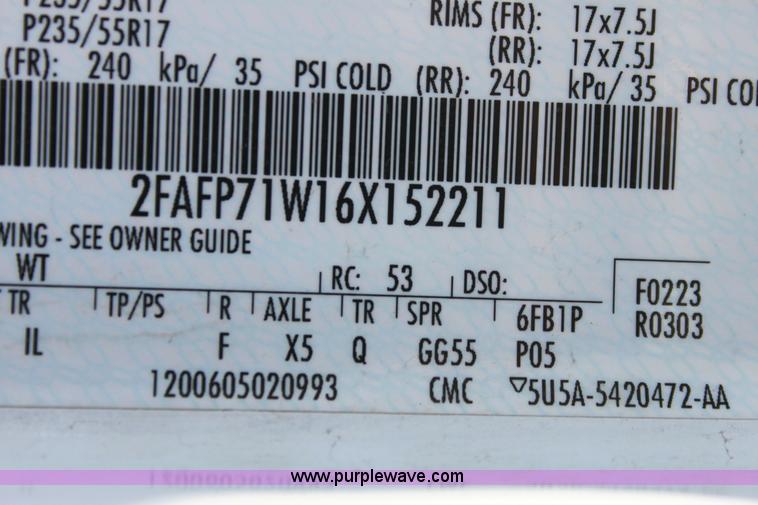 image for item 6528 2006 Ford Crown Victoria Police Interceptor