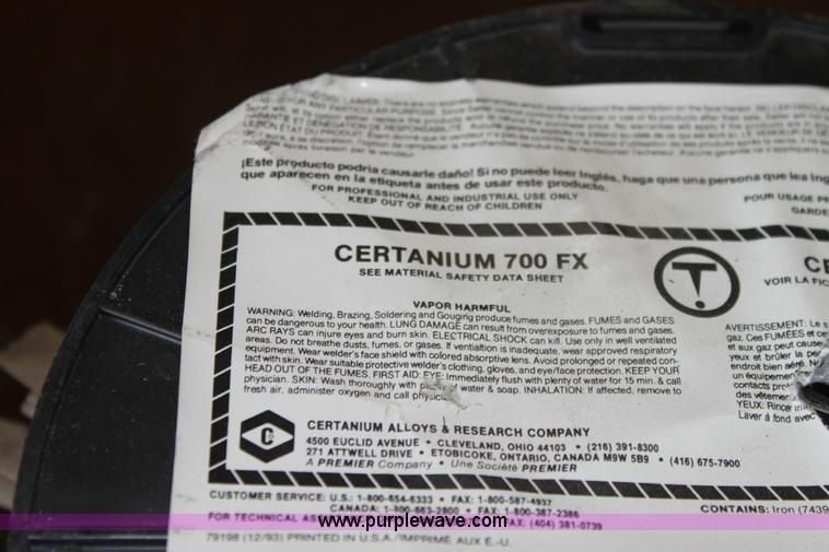 image for item 6536 (8) rolls flux care welding wire