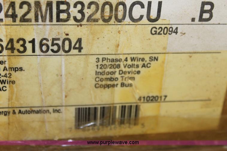 image for item 6540 Siemes three phase 200 amp breaker box