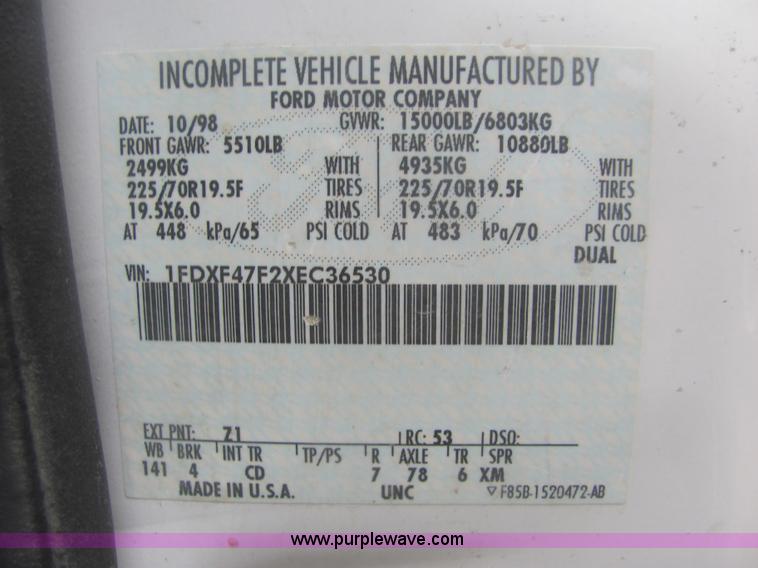 image for item 6937 1999 Ford F450 XL Super Duty bucket truck