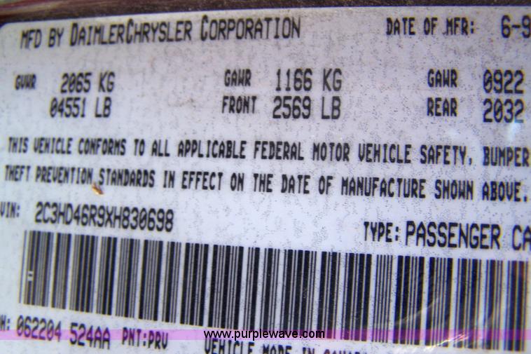 image for item 7283 1999 Chrysler Concorde LX