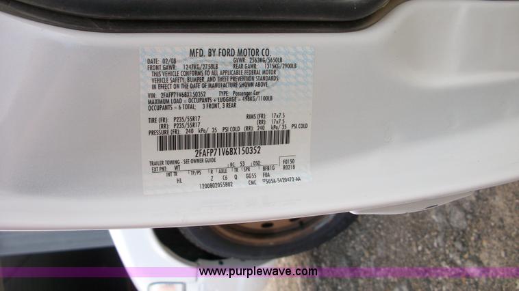 image for item 8717 2008 Ford Crown Victoria Police Interceptor