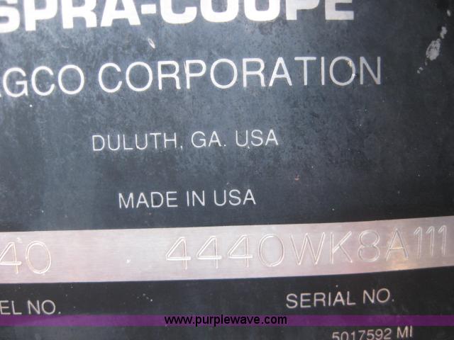image for item 5957 2001 AGCO SpraCoupe 4440 sprayer