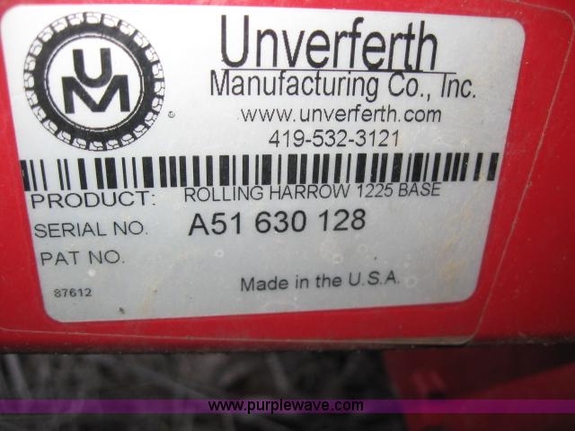 image for item 5987 2010 Unverferth 1225 rolling harrow