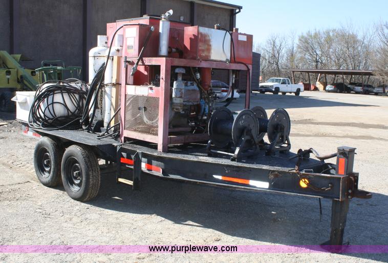 image for item 4929 Hotsy 9248 LP hot water pressure washer on trailer
