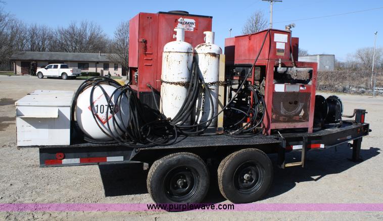 image for item 4929 Hotsy 9248 LP hot water pressure washer on trailer