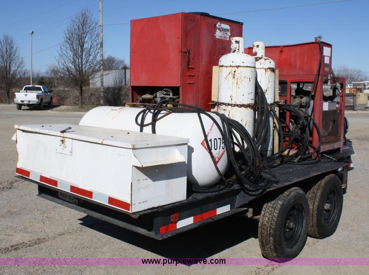 image for item 4929 Hotsy 9248 LP hot water pressure washer on trailer