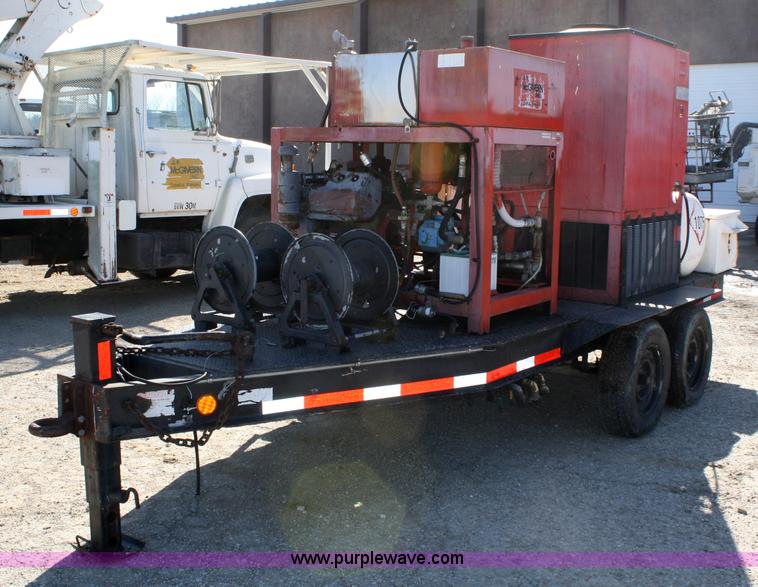 image for item 4929 Hotsy 9248 LP hot water pressure washer on trailer